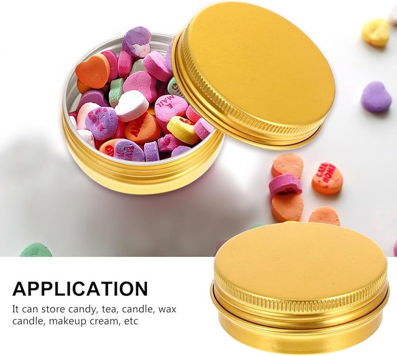 Gold Aluminum Cream Jars 20Pcs 30Ml Screw Thread Mini Cosmetic Containers Travel Tins - Image 5